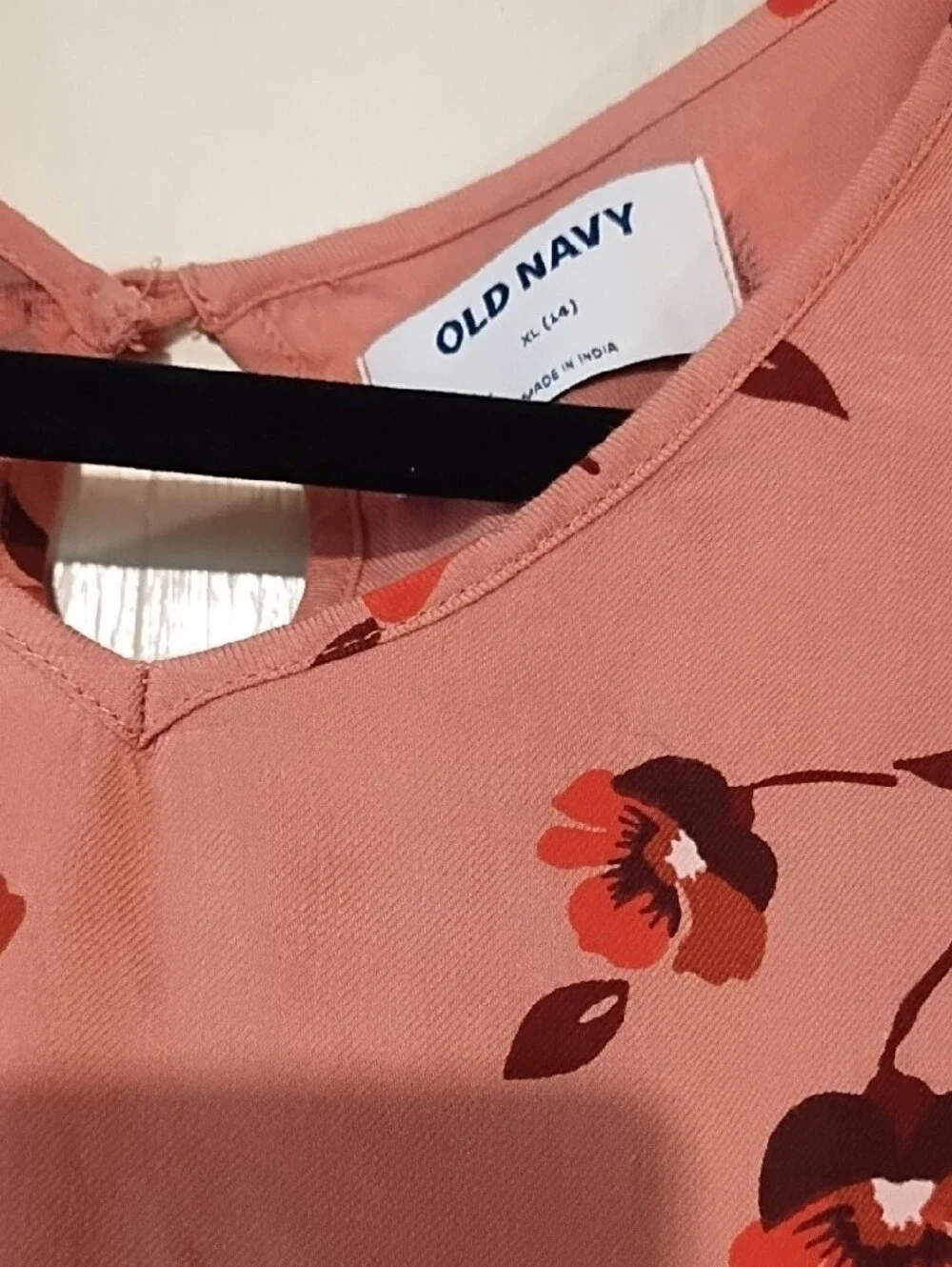 EUC Old Navy Rose Pink Floral V-Neck Midi Dress Girls XL.